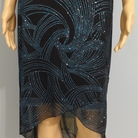 Vintage spaghetti strap sequin sheer lined dress - Picture 3 of 6